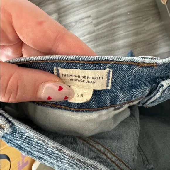 Madewell Mid-Rise Perfect Vintage Jean in Ainsdale Wash Size 25 - Picture 10 of 11